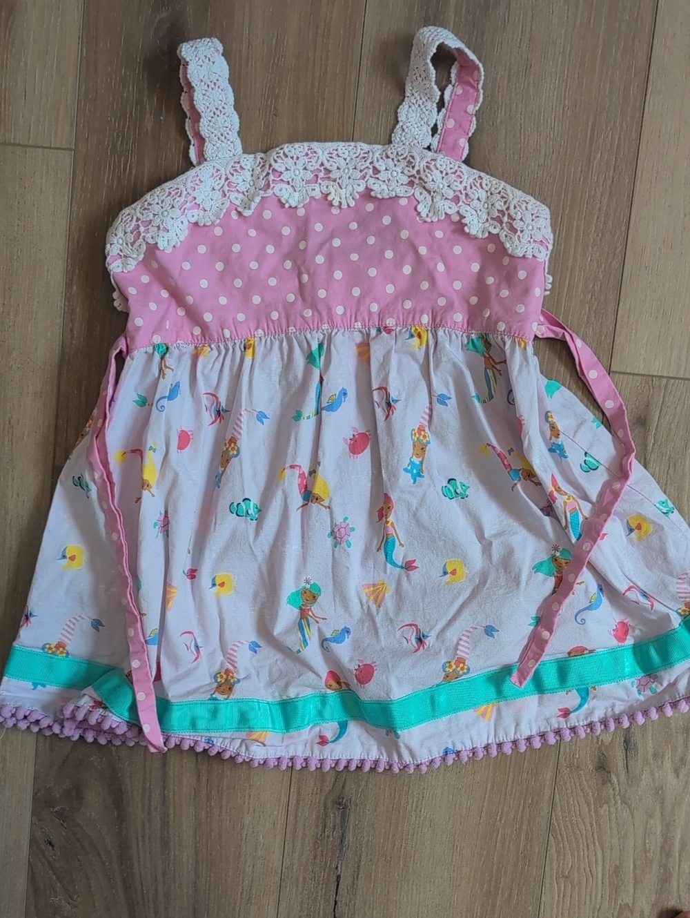 Matilda Jane Pink Polka Dot Mermaid Tunic Blouse